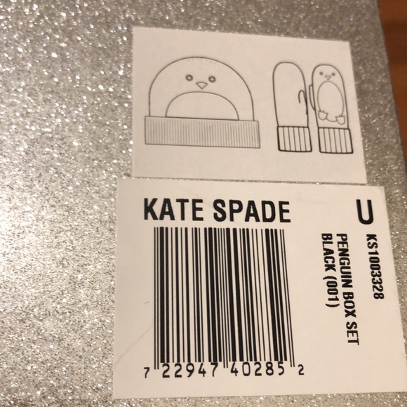 Kate Spade penguin beanie and mittens set - Picture 4 of 5